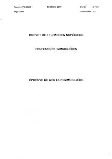 Btsimmo gestion immobiliere 2009