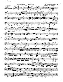 Partition violon, Symphony No.7, A major, Beethoven, Ludwig van