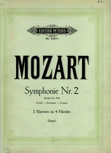 Partition couverture couleur, Symphony No.40, G minor, Mozart, Wolfgang Amadeus