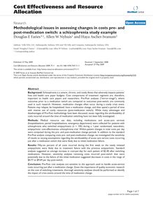 Methodological issues in assessing changes in costs pre- and post-medication switch: a schizophrenia study example