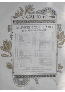 Partition complète, En valsant, Op.86, Galeotti, Cesare