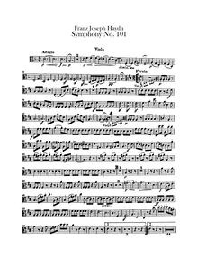 Partition altos, Symphony No.101 en D major “pour Clock”, Sinfonia No.101 “Die Uhr”