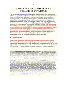 Microsoft Word - APPROCHES VULGARIS2ES  deLA  m\351canique quantique.doc