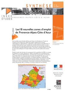 Les 18 nouvelles zones d emploi de Provence-Alpes-Côte d Azur
