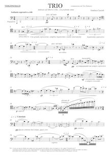 Partition de violoncelle, Trio No.1, Cascioli, Gianluca
