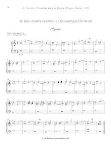 Partition , Jesu nostra redemptio / Quicumque Christum,  Hymne - Fuga, Troisième Livre de Pièces d’Orgue