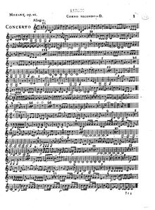 Partition cor 2 (D), Piano Concerto No.26, Krönungskonzert ; Coronation Concerto