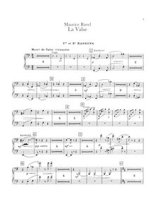 Partition basson 1/2, contrebasson, La valse, Poème chorégraphique