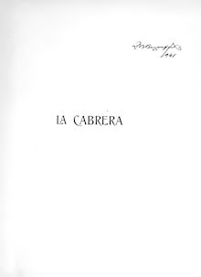 Partition complète, La cabrera, Drame lyrique en deux actes, Dupont, Gabriel par Gabriel Dupont