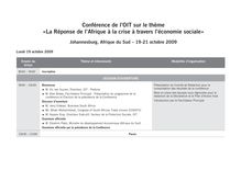 Programme de la confèrence - (pdf, 36.4KB) - Conférence de l OIT ...