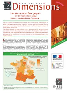 Les services en Bourgogne : 120 000 salariés en appui des 113 000 salariés de lindustrie 
