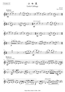 Partition violons I, Little Cabbage, Bao, Yuankai