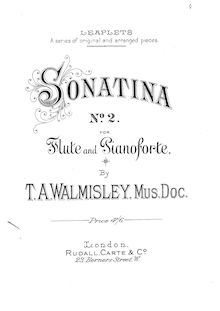 Partition hautbois (flûte) et partition de piano, Sonatina No.2