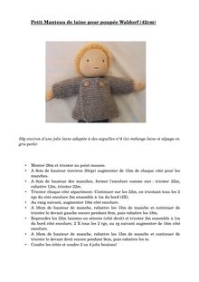 Petit Manteau de laine pour poupée Waldorf (42cm)