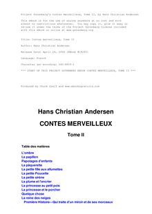 Contes merveilleux, Tome II par H. C. Andersen