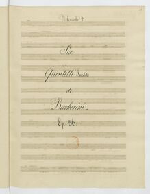 Partition violoncelle 2, 6 corde quintettes, G.331-336 (Op.36), Boccherini, Luigi