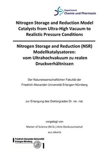 Nitrogen storage and reduction model catalysts from ultra-high vacuum to realistic pressure conditions [Elektronische Ressource] = Nitrogen Storage and Reduction (NSR) Modellkatalysatoren: vom Ultrahochvakuum zu realen Druckverhältnissen / vorgelegt von Aine Desikusumastuti