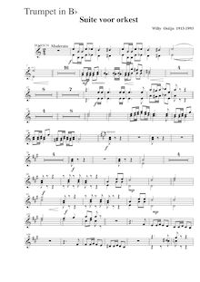 Partition trompette 1/2 (B?),  voor orkest, Ostijn, Willy