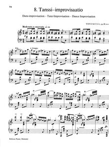 Partition complète, 5 Piano pièces, Op.26, Kuula, Toivo par Toivo Kuula