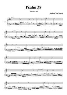 Partition Organwork, Psalm 38 variations, Noordt, Anthoni van