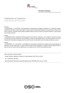 Calédonien et Caldoche - article ; n°1 ; vol.53, pg 48-65