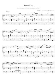 Partition Version 1, Ich steh mit einem Fuss im Grabe, Bach, Johann Sebastian