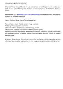 Westward Group Alternative Energy