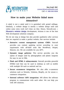 How to make your Website Salad more Attractive?