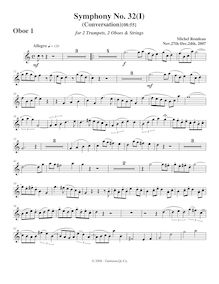 Partition hautbois 1, Symphony No.32, C major, Rondeau, Michel