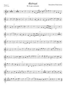 Partition ténor viole de gambe 3, octave aigu clef, Madrigali a 5 voci, Libro 1 par Benedetto Pallavicino
