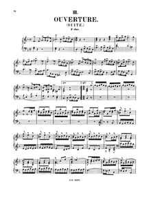 Partition complète, Ouverture, Overture ; Suite, F major, Bach, Johann Sebastian