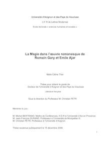 Université d Avignon et des Pays du Vaucluse U F R de Lettres Modernes