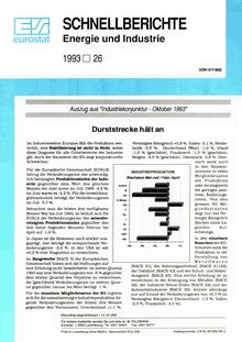 SCHNELLBERICHTE Energie und Industrie. 1993 26