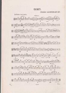 Partition viole de gambe 1, Geistliches Lied, Op.137, Gebet, C major
