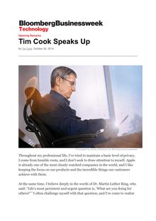 Tim Cook fait son coming-out !