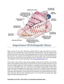 Importance Of Orthopedic Shoes