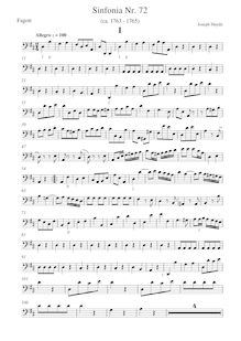 Partition basson, Symphony, Haydn, Joseph