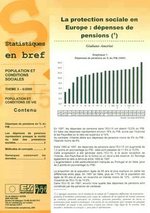 Statistiques en bref. Population et conditions sociales nÌŠ 6/2000. La protection sociale en Europe