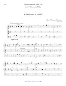 Partition , Trio avec la Pédale, Premier livre de Pièces d Orgue
