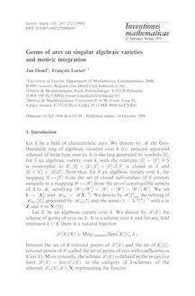 Germs of arcs on singular algebraic varieties and motivic integration