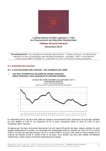 L’Observatoire Crédit Logement / CSA  du Financement des Marchés Résidentiels (Décembre 2013)