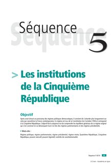 Les institutions de la Cinquième République
