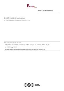 Indéfini et thématisation - article ; n°4 ; vol.2, pg 161-168