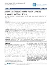 Sitting with others: mental health self-help groups in northern Ghana
