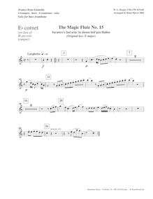 Partition Alternate parties (B♭, E♭ aigu-clef transposed notation), Die Zauberflöte