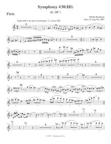 Partition flûte, Symphony No.30, A major, Rondeau, Michel par Michel Rondeau