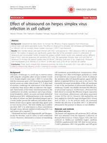 Effect of ultrasound on herpes simplex virus infection in cell culture