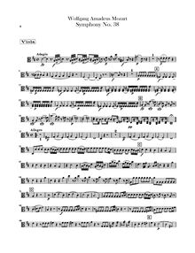 Partition altos, Symphony No.38, Prague Symphony, D major, Mozart, Wolfgang Amadeus par Wolfgang Amadeus Mozart