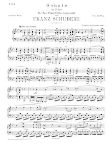 Partition complète, Piano Sonata No.21 en B♭ major, Schubert, Franz par Franz Schubert