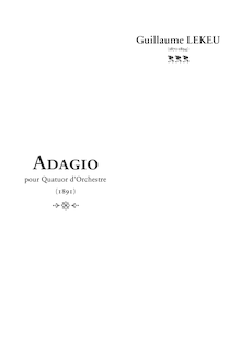Partition Orchestral score, Adagio pour quatuor d orchestre, Adagio for string trio and string orchestra